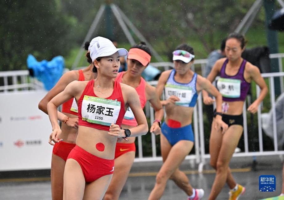 全运会-田径女子20公里竞走决赛：杨家玉获得冠军