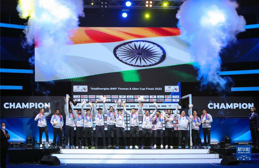 羽毛球——汤姆斯杯：印度队夺冠