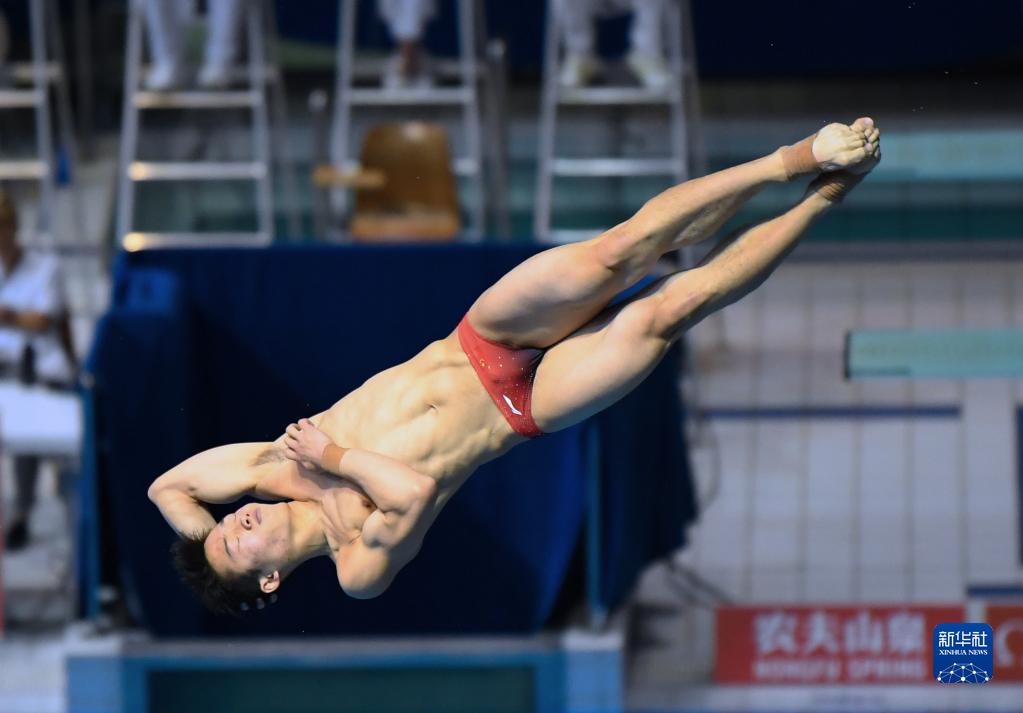 跳水——世界杯：王宗源获得男子3米板冠军