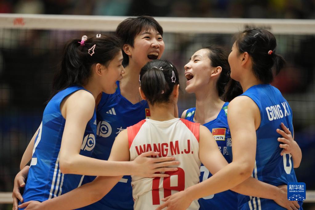 世界女排联赛：中国队胜日本队