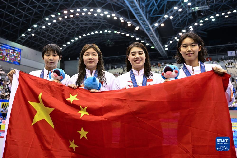 游泳世锦赛——女子4X100米自由泳接力：中国队夺得季军