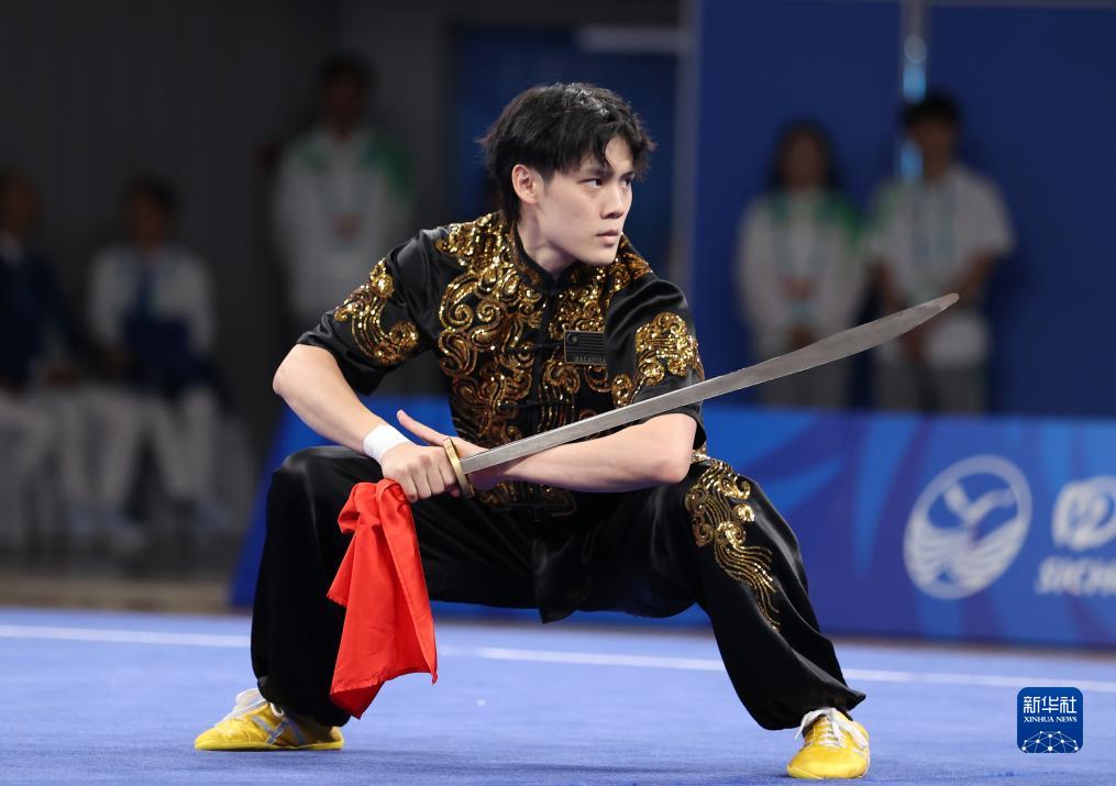 成都大运会丨武术——男子刀术：中国选手金哲典夺金