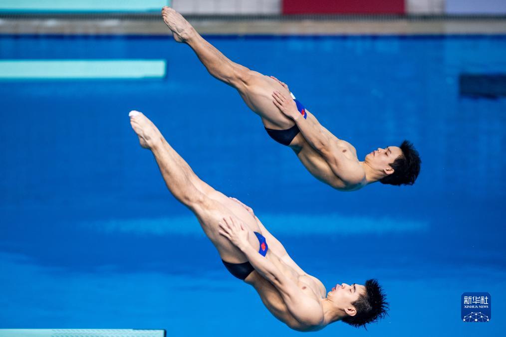跳水——全国锦标赛：王宗源/龙道一男子双人3米板夺冠