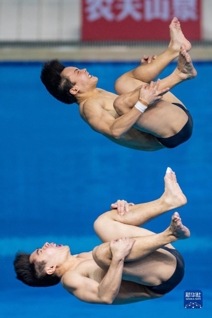 跳水——全国锦标赛：王宗源/龙道一男子双人3米板夺冠