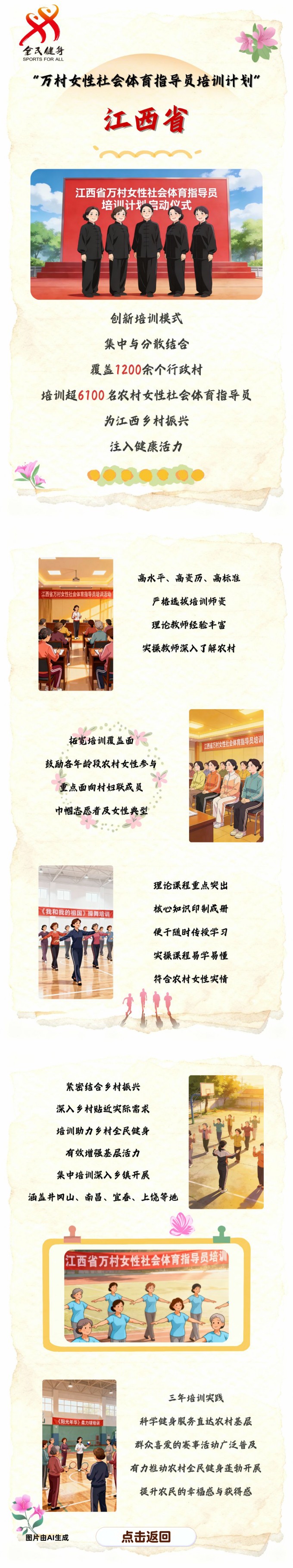 【万村女性社会体育指导员培训计划回眸】江西省