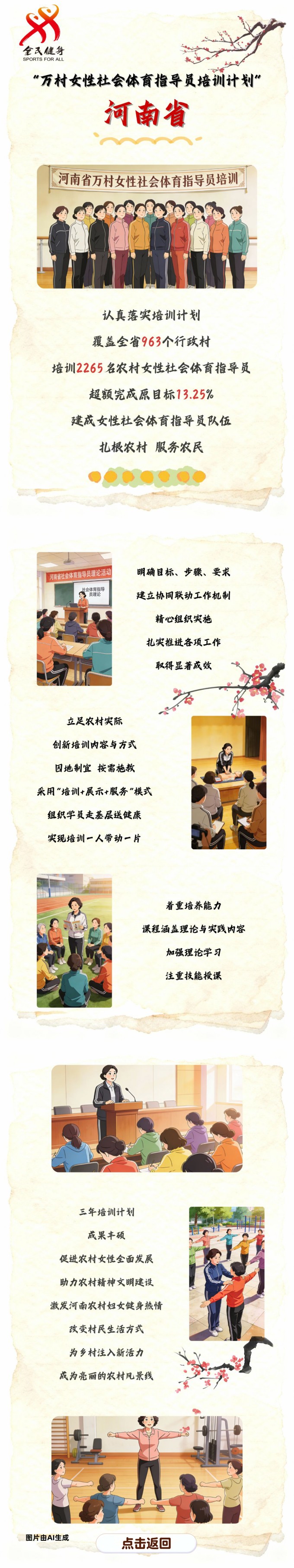 【万村女性社会体育指导员培训计划回眸】河南省