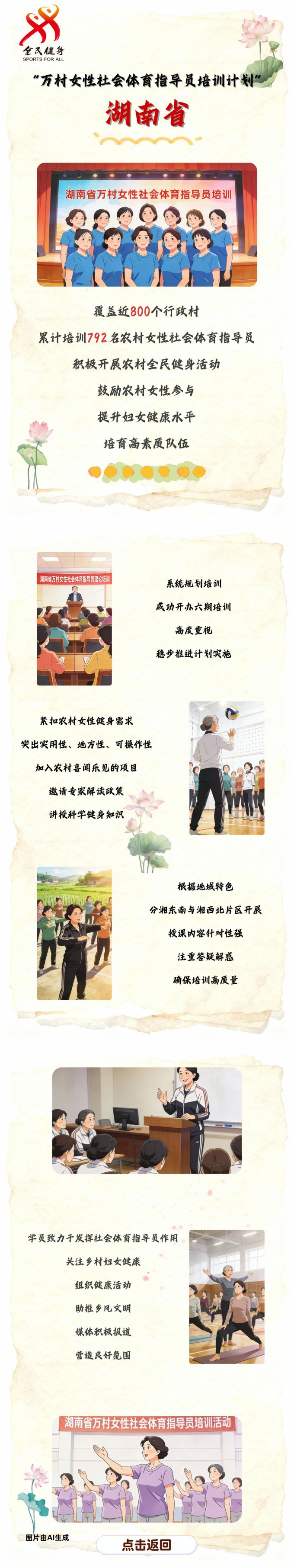 【万村女性社会体育指导员培训计划回眸】湖南省