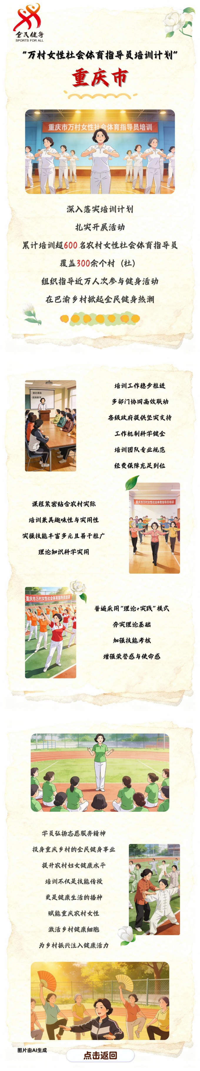 【万村女性社会体育指导员培训计划回眸】重庆市