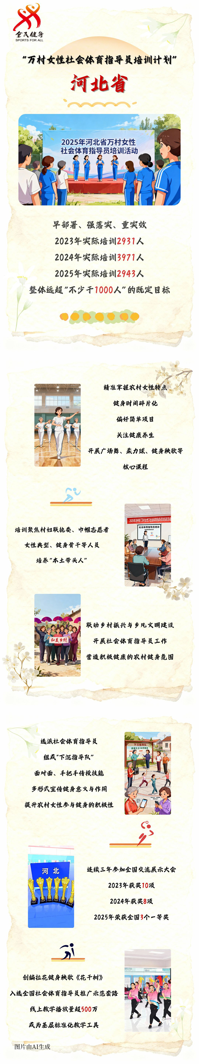 【万村女性社会体育指导员培训计划回眸】河北省