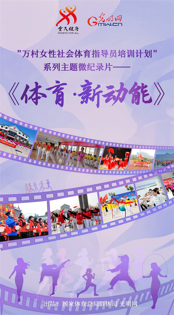 巾帼展风采 体育助振兴——“万村女性社会体育指导员培训计划”系列主题微纪录片即将正式上线