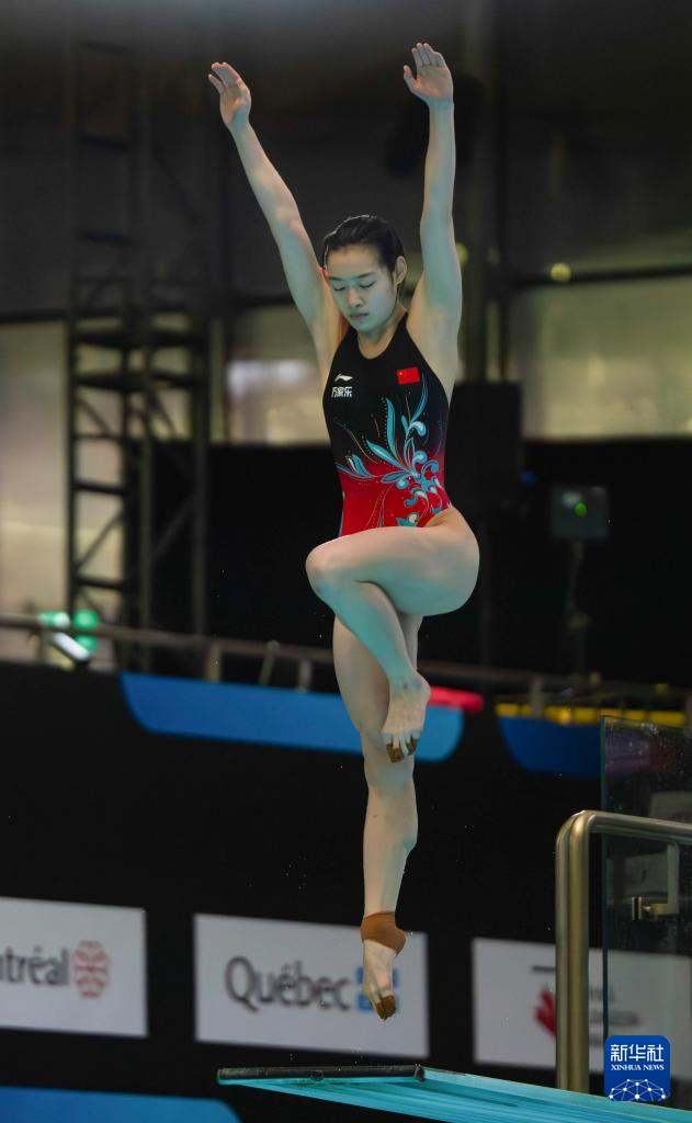 跳水——世界杯蒙特利尔站：陈艺文女子3米板夺冠