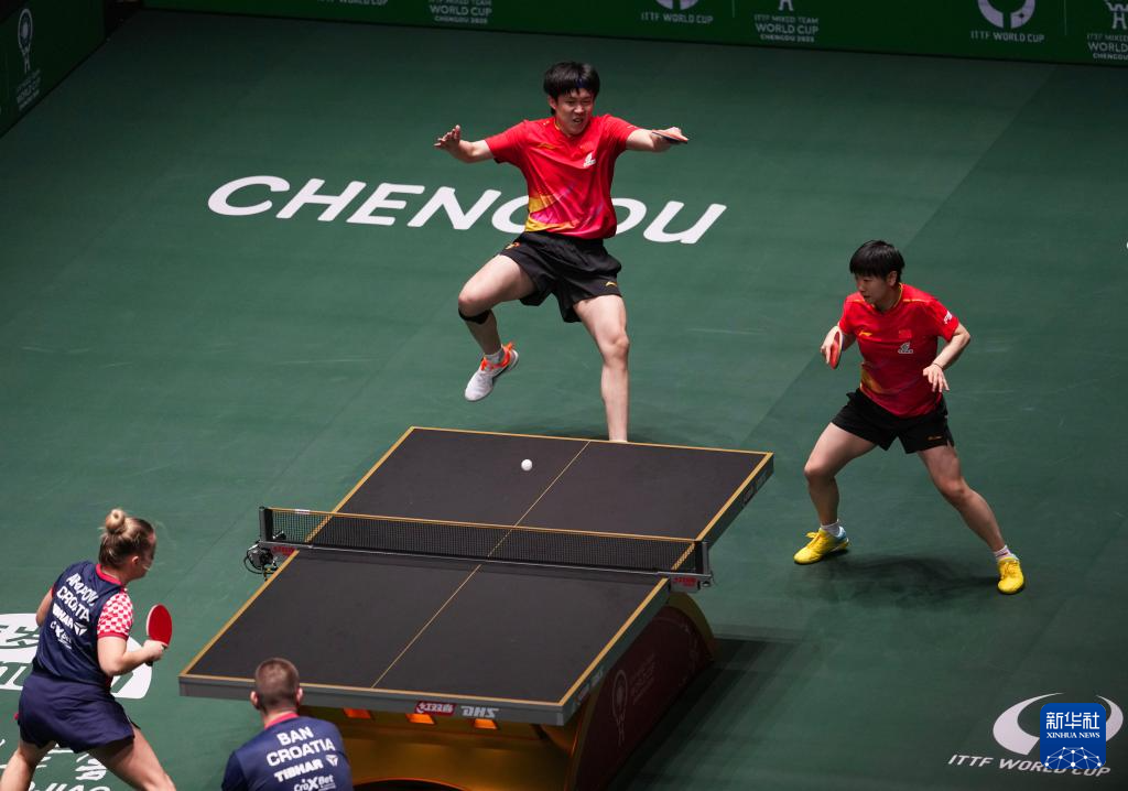 乒乓球——混合团体世界杯：中国队胜克罗地亚队