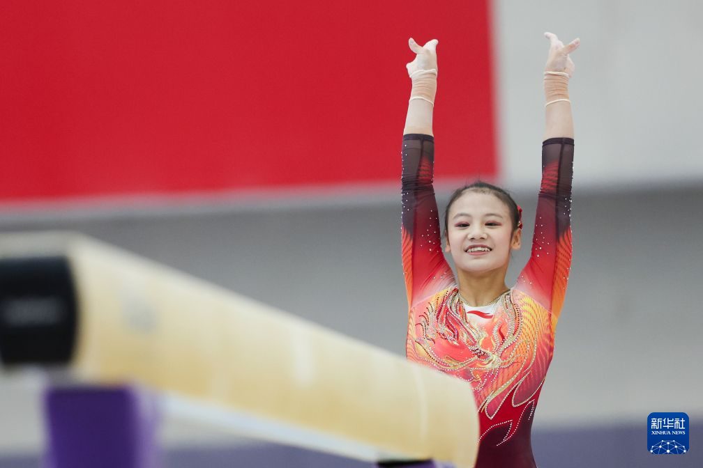 中国体操女队在京进行亚运会、世锦赛实战测验