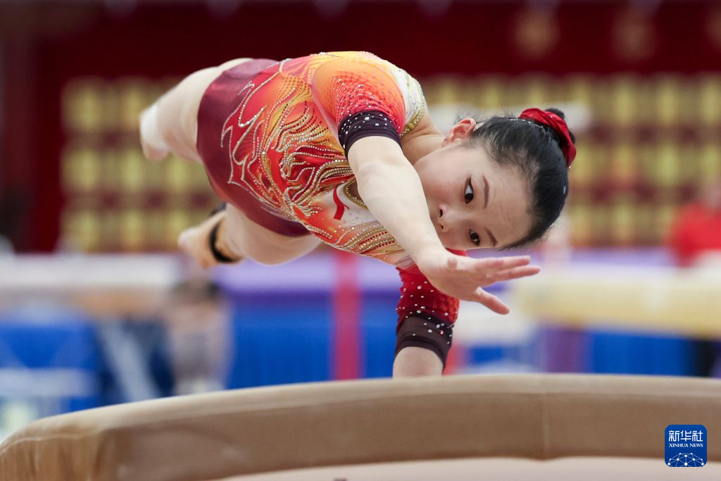 中国体操女队在京进行亚运会、世锦赛实战测验