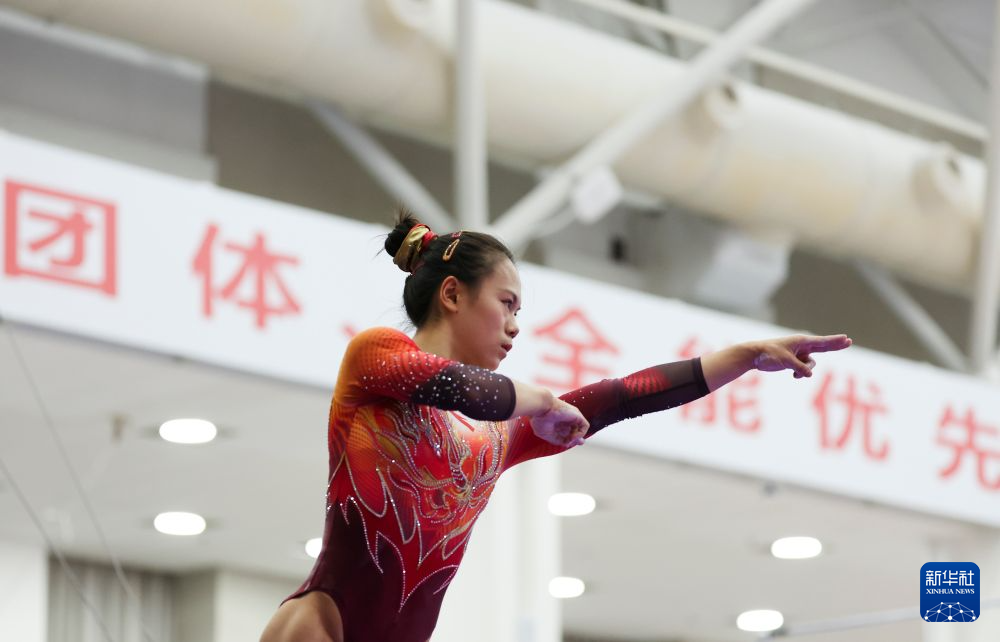 中国体操女队在京进行亚运会、世锦赛实战测验